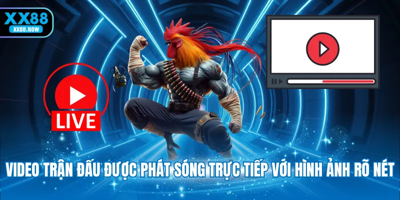 Video trận đấu được phát sóng trực tiếp với hình ảnh rõ nét